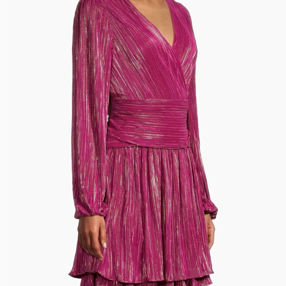 NWT Lilly Pulitzer Jessamie Pink Metallic Shimmer Mini Dress in Mulberry Foil 8 - Picture 4 of 13